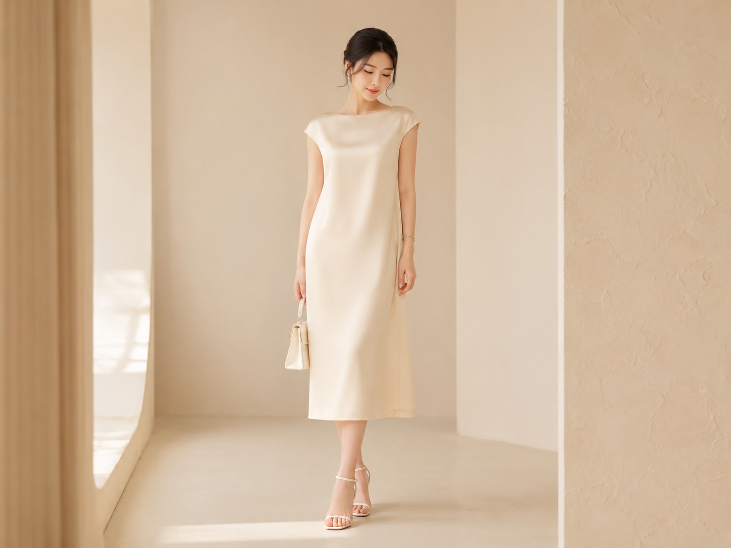 Đầm suông lụa cao cấp